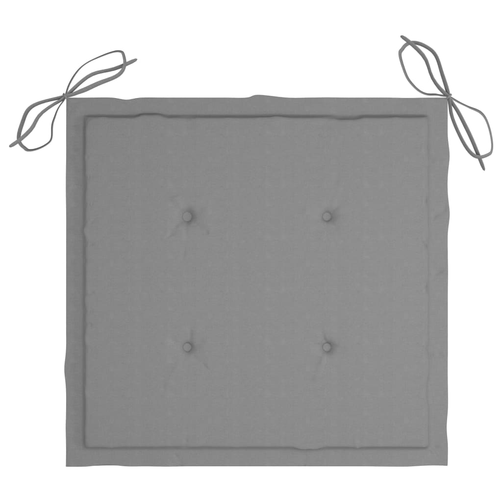 Lot de 6 chaises de jardin avec coussins en teck massif
