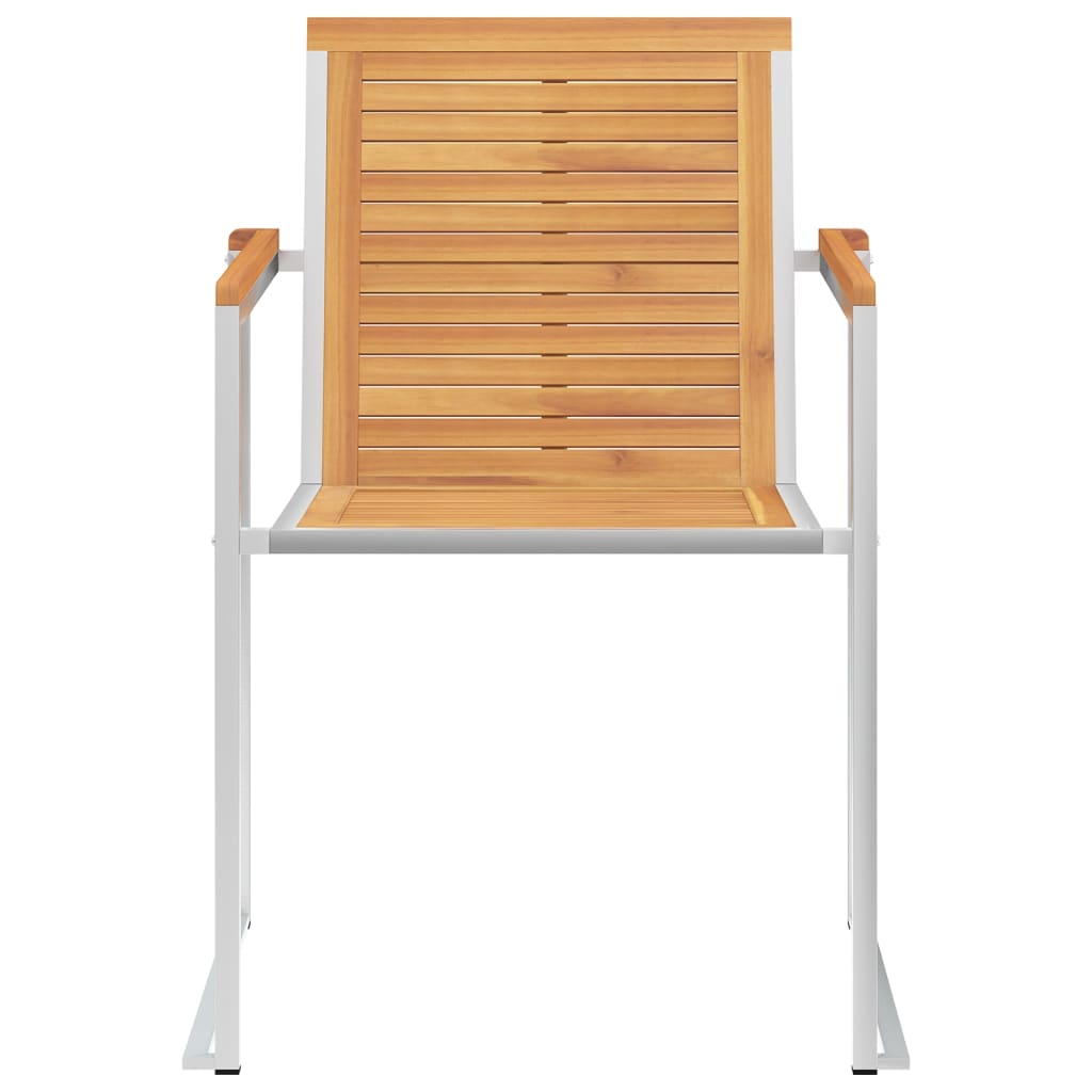 Lot de 6 chaises de jardin avec coussins en teck massif