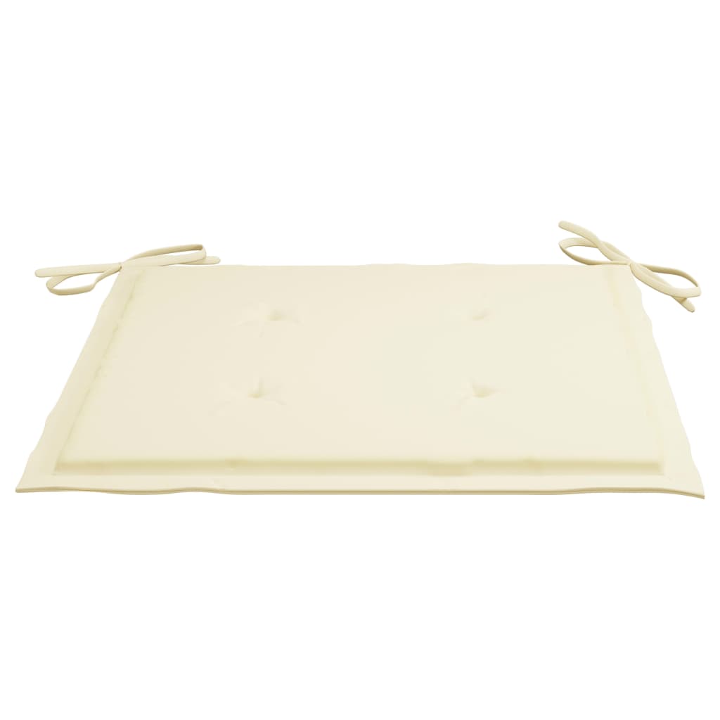 Lot de 6 chaises de jardin avec coussins en teck massif