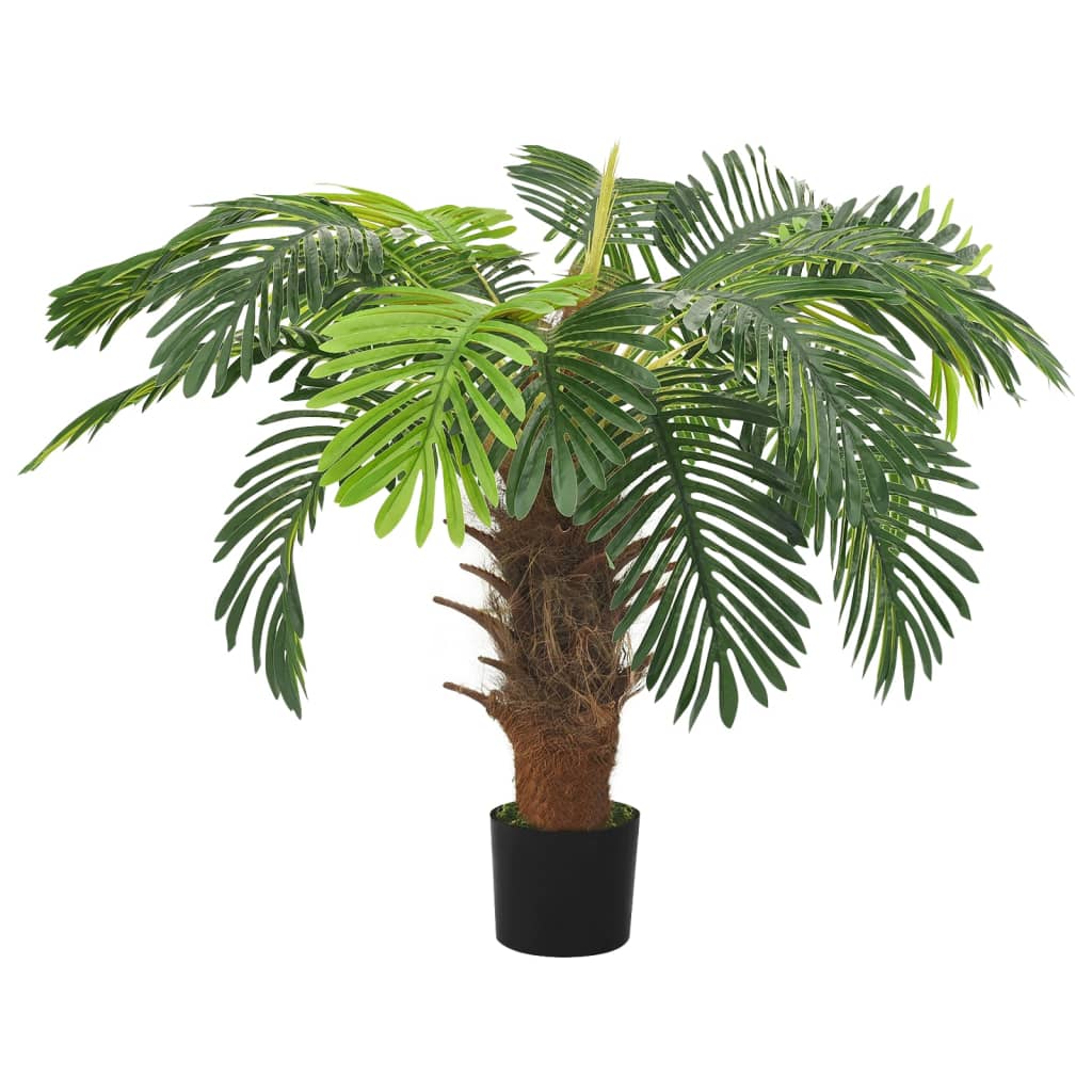 Palmier artificiel Cycas avec pot 90 cm Vert