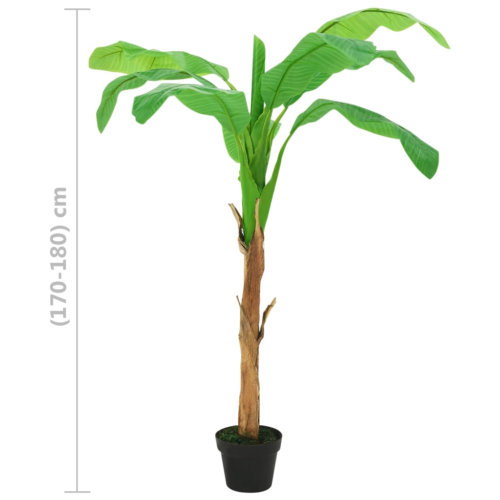 Artificial banana tree with pot 180 cm green