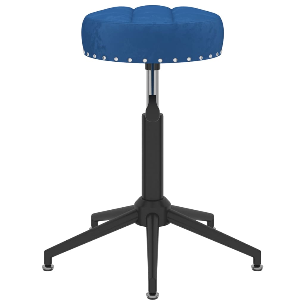 Bürostuhl Drehbar Blau Samt