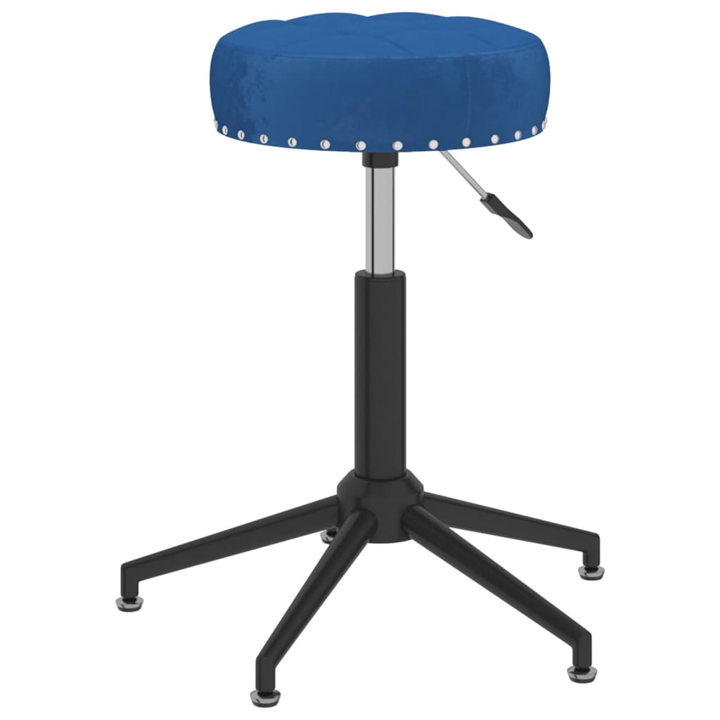 Bürostuhl Drehbar Blau Samt