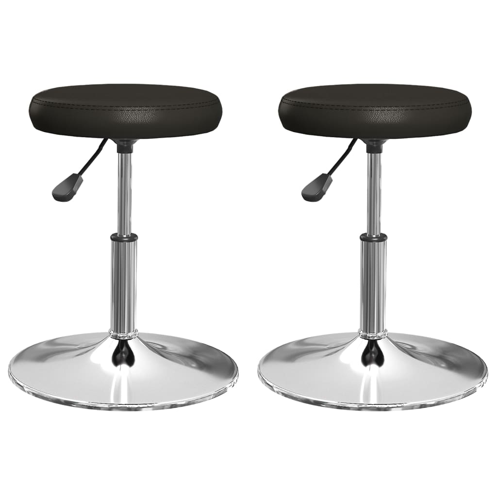 Dining Chairs 2 pcs. Black Faux Leather
