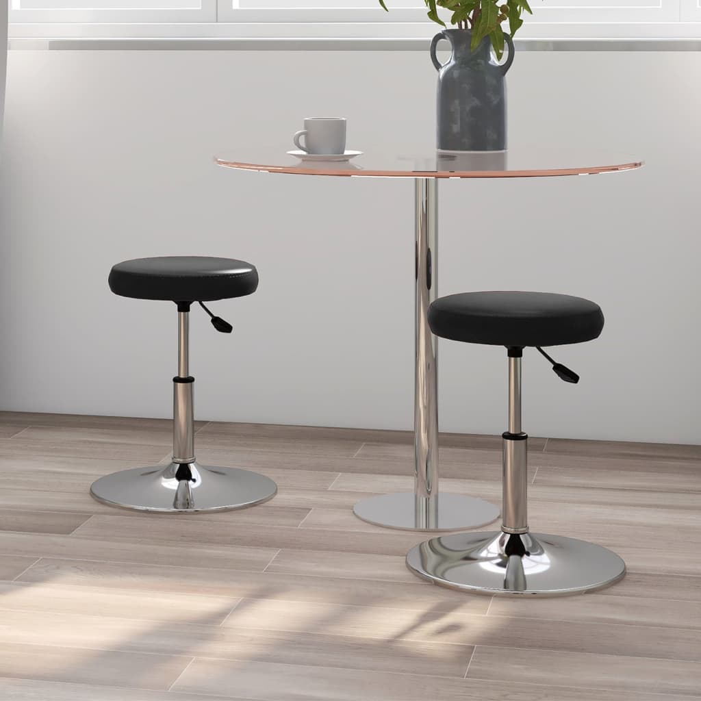 Dining Chairs 2 pcs. Black Faux Leather