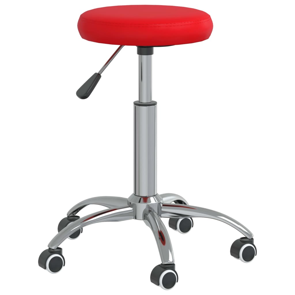 Bürostuhl Drehbar Rot Kunstleder