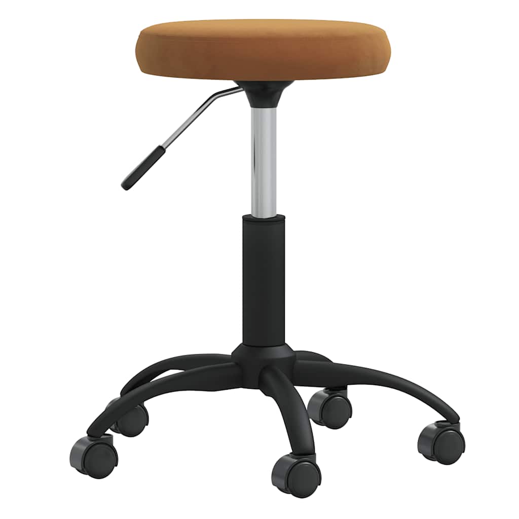 Office Chair Swivel Brown Velvet
