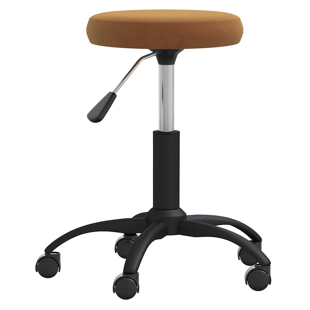 Office Chair Swivel Brown Velvet