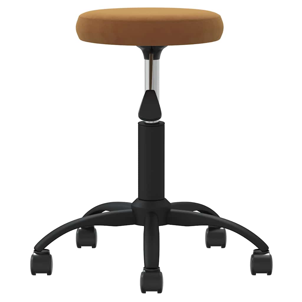 Office Chair Swivel Brown Velvet