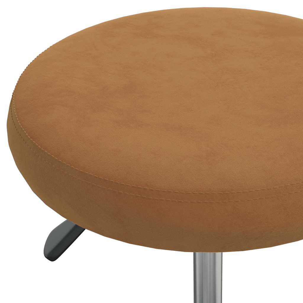 Office Chair Swivel Brown Velvet