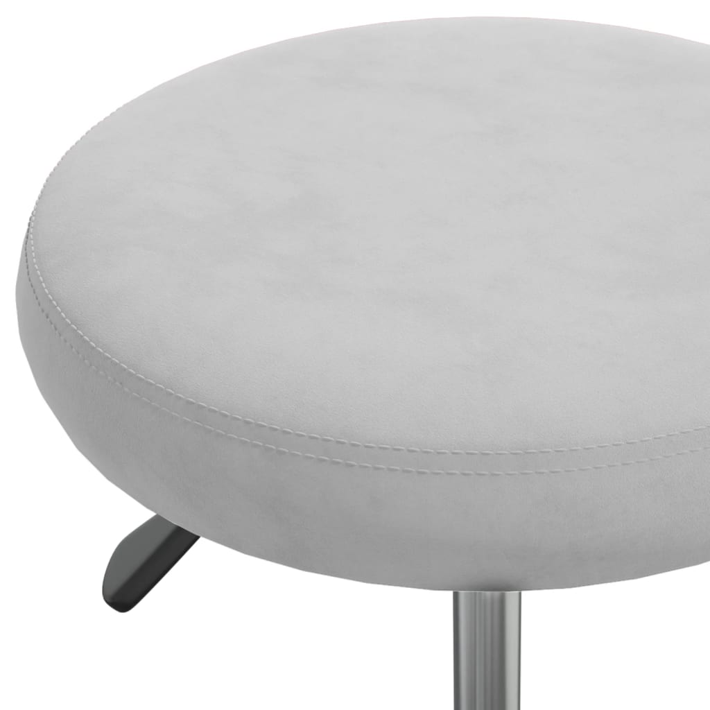 Office chair swivel light grey velvet