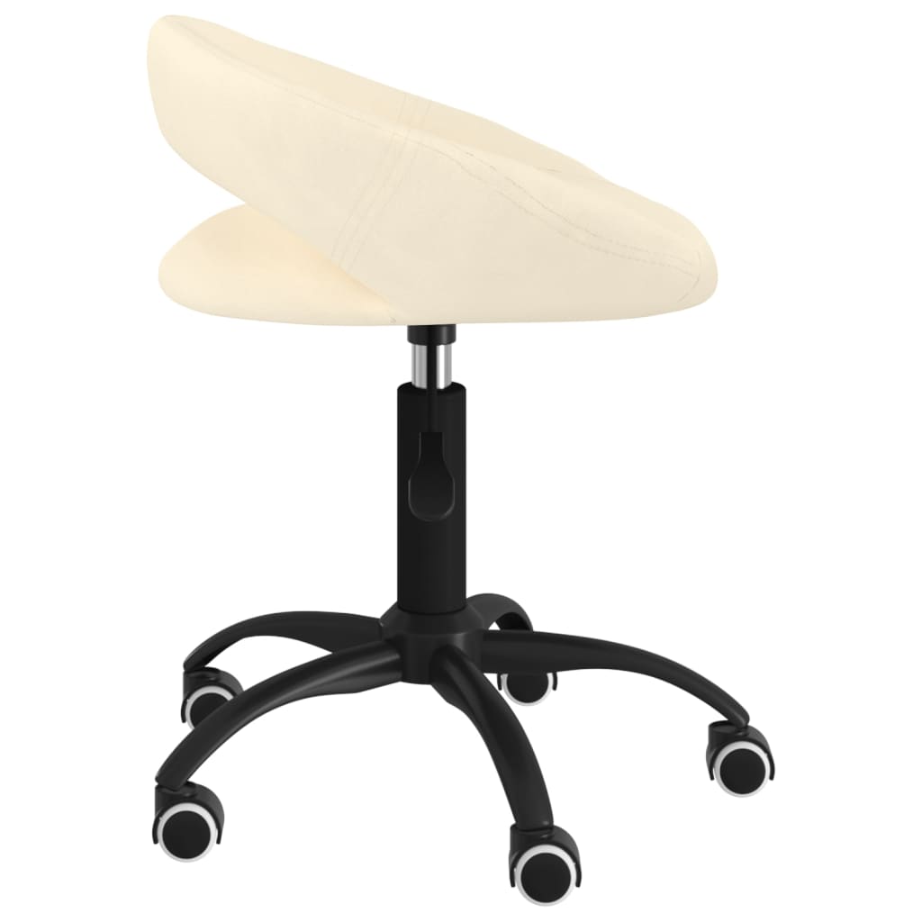 Bürostuhl Drehbar Creme Samt
