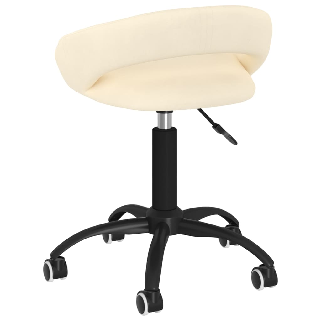 Bürostuhl Drehbar Creme Samt