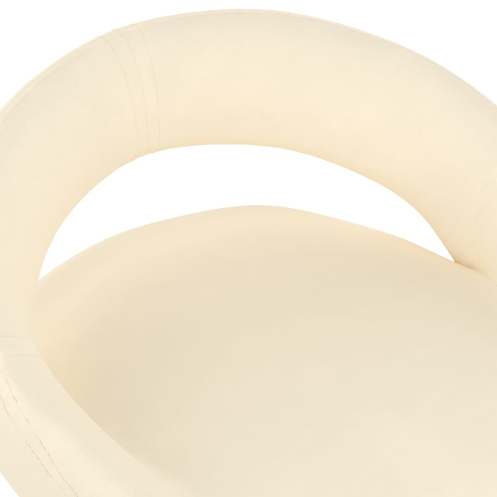 Bürostuhl Drehbar Creme Samt