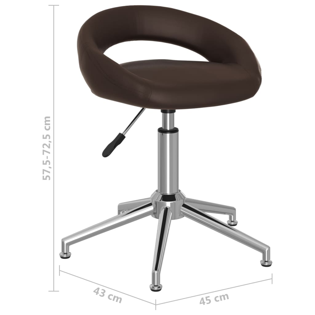Bürostuhl Drehbar Braun Kunstleder
