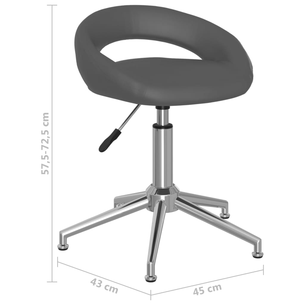 Bürostuhl Drehbar Grau Kunstleder