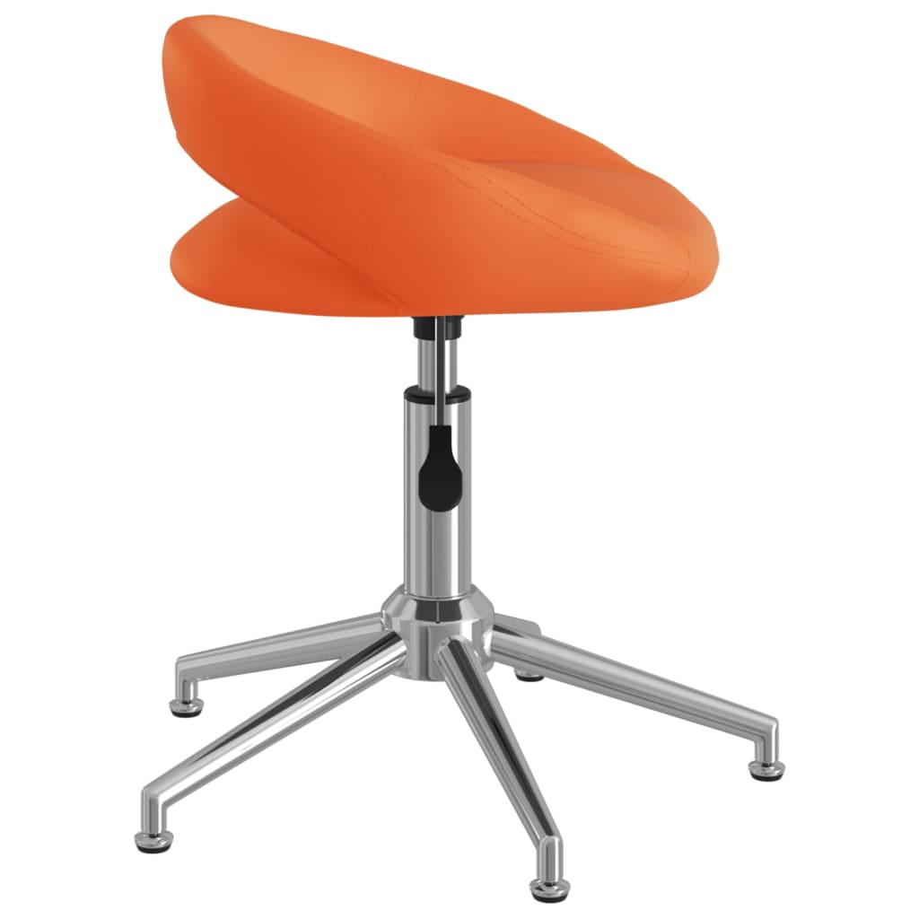 Bürostuhl Drehbar Orange Kunstleder