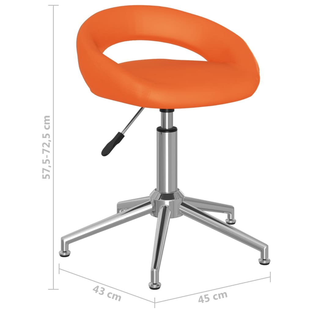 Bürostuhl Drehbar Orange Kunstleder