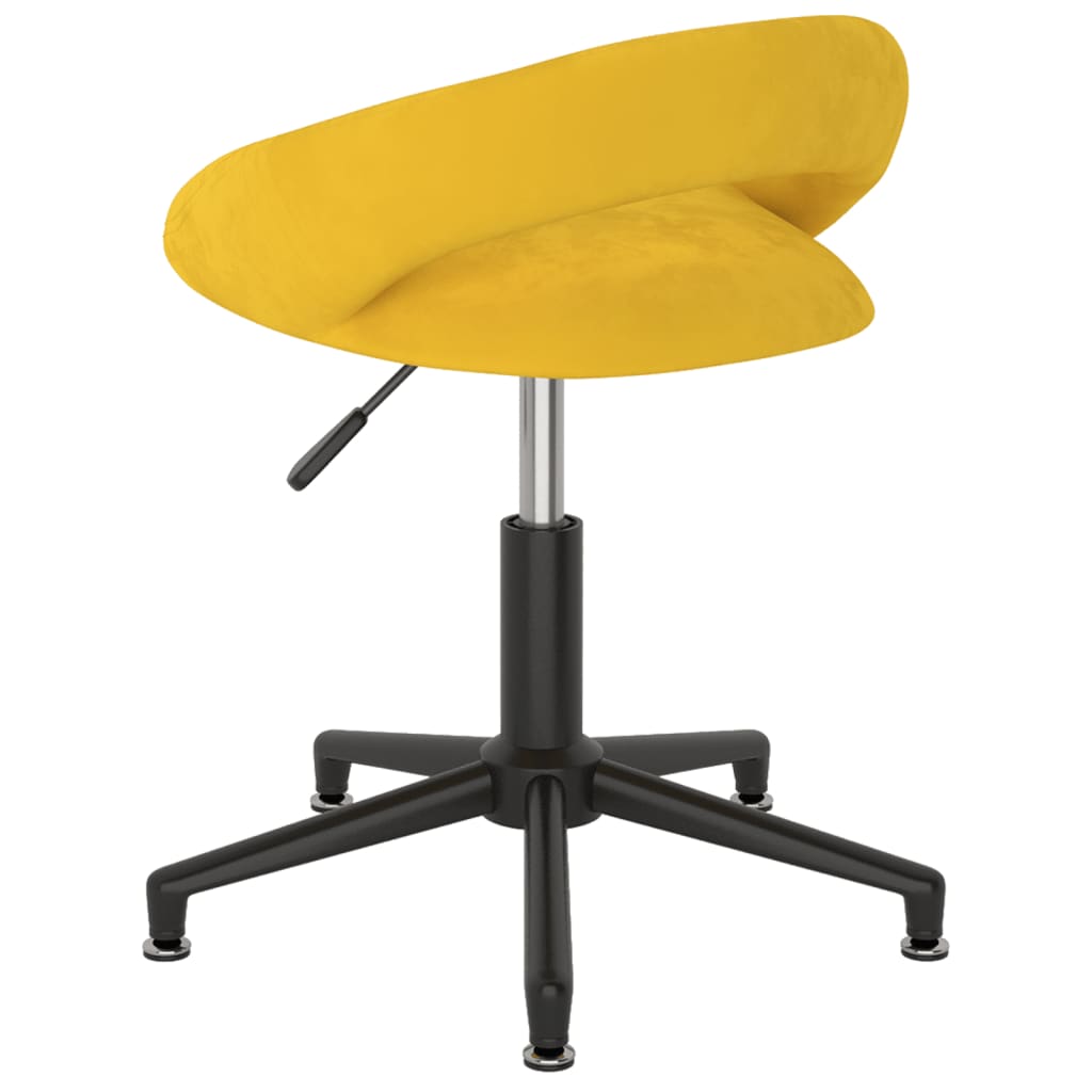 Bürostuhl Drehbar Senfgelb Samt