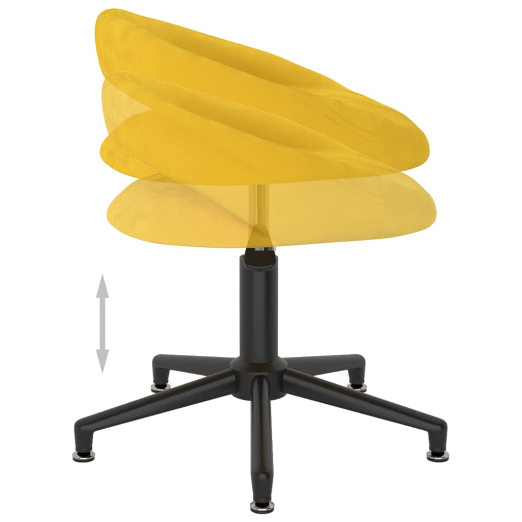 Bürostuhl Drehbar Senfgelb Samt