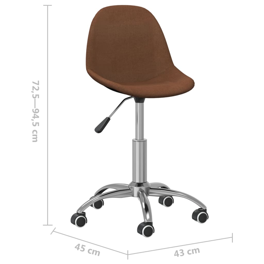 Bürostuhl Drehbar Braun Stoff