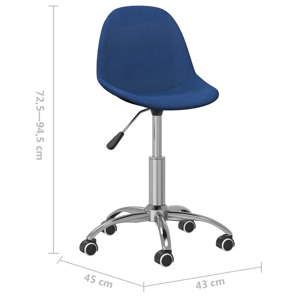 Bürostuhl Drehbar Blau Stoff