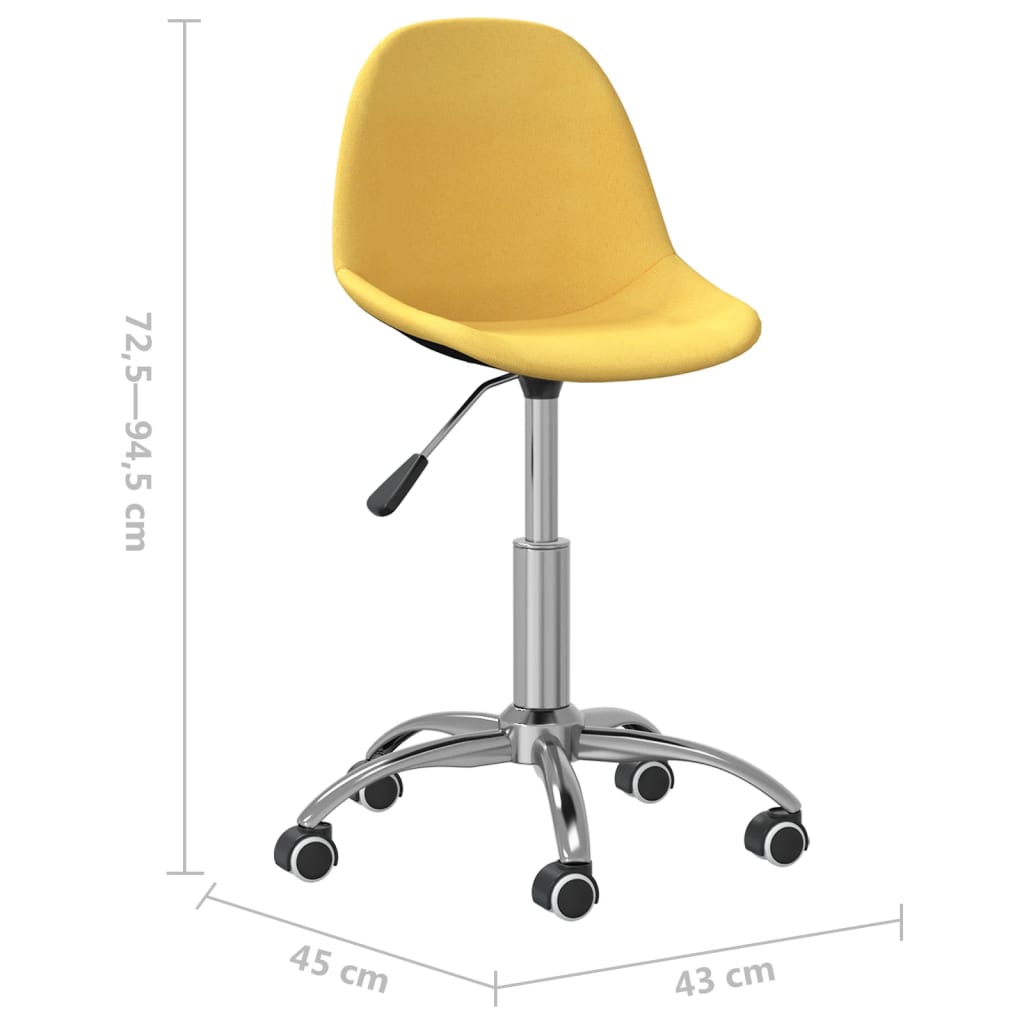 Bürostuhl Drehbar Senfgelb Stoff