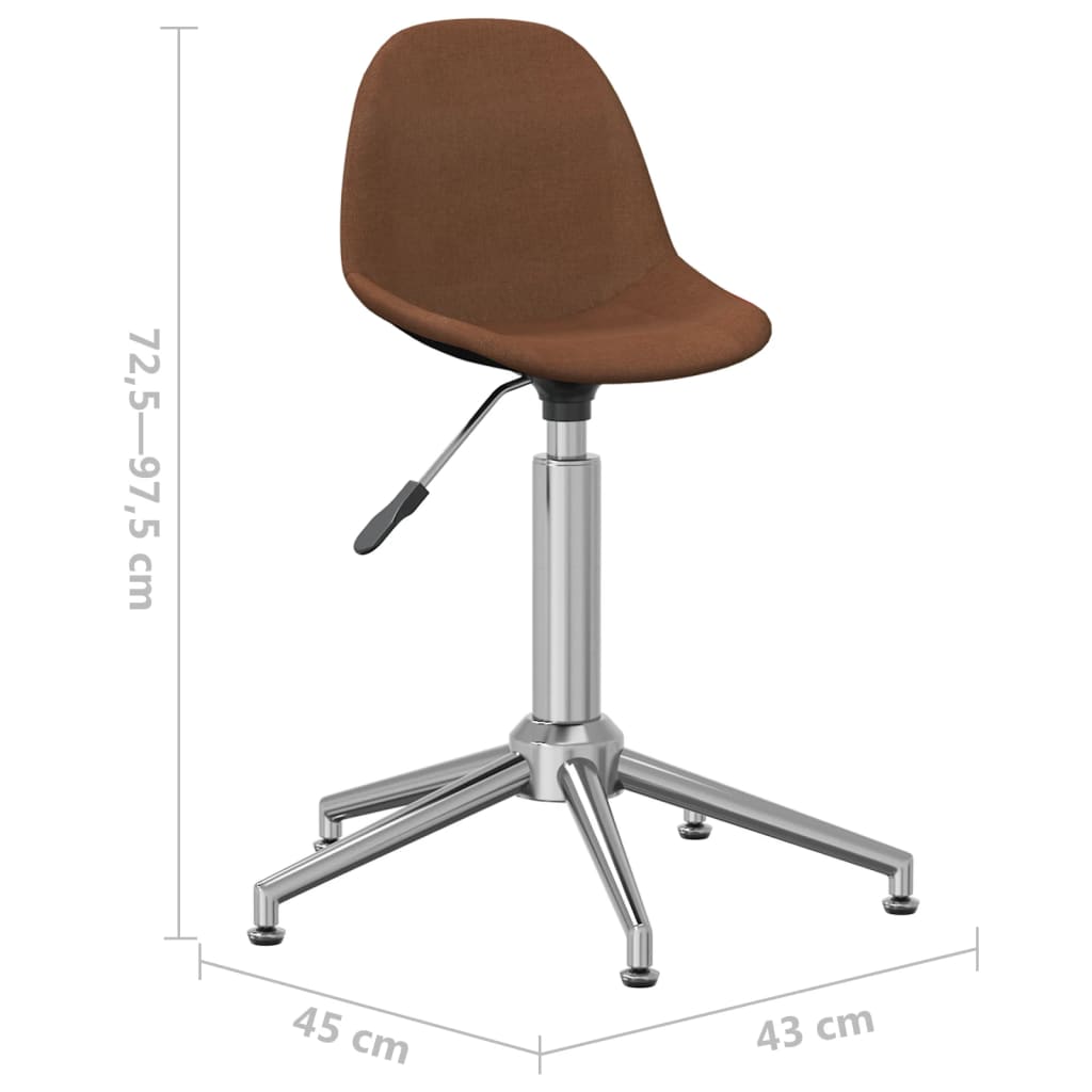 Bürostuhl Drehbar Braun Stoff