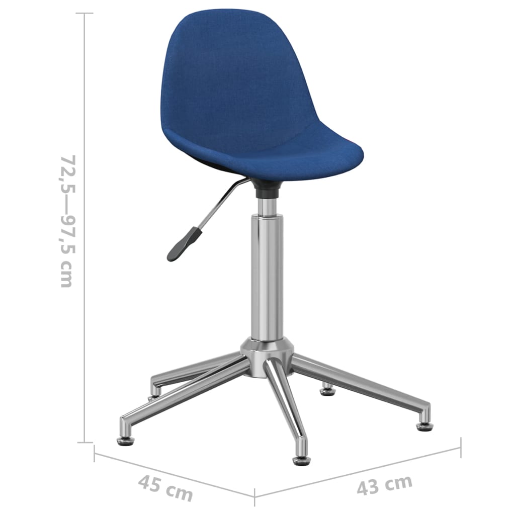Bürostuhl Drehbar Blau Stoff