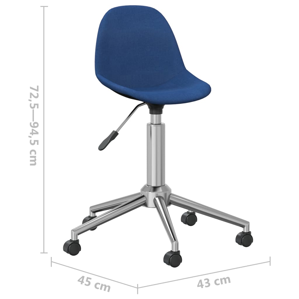 Bürostuhl Drehbar Blau Stoff