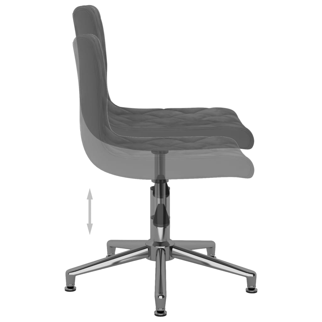 Bürostuhl Drehbar Dunkelgrau Samt