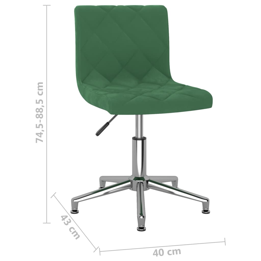 Bürostuhl Drehbar Dunkelgrün Samt