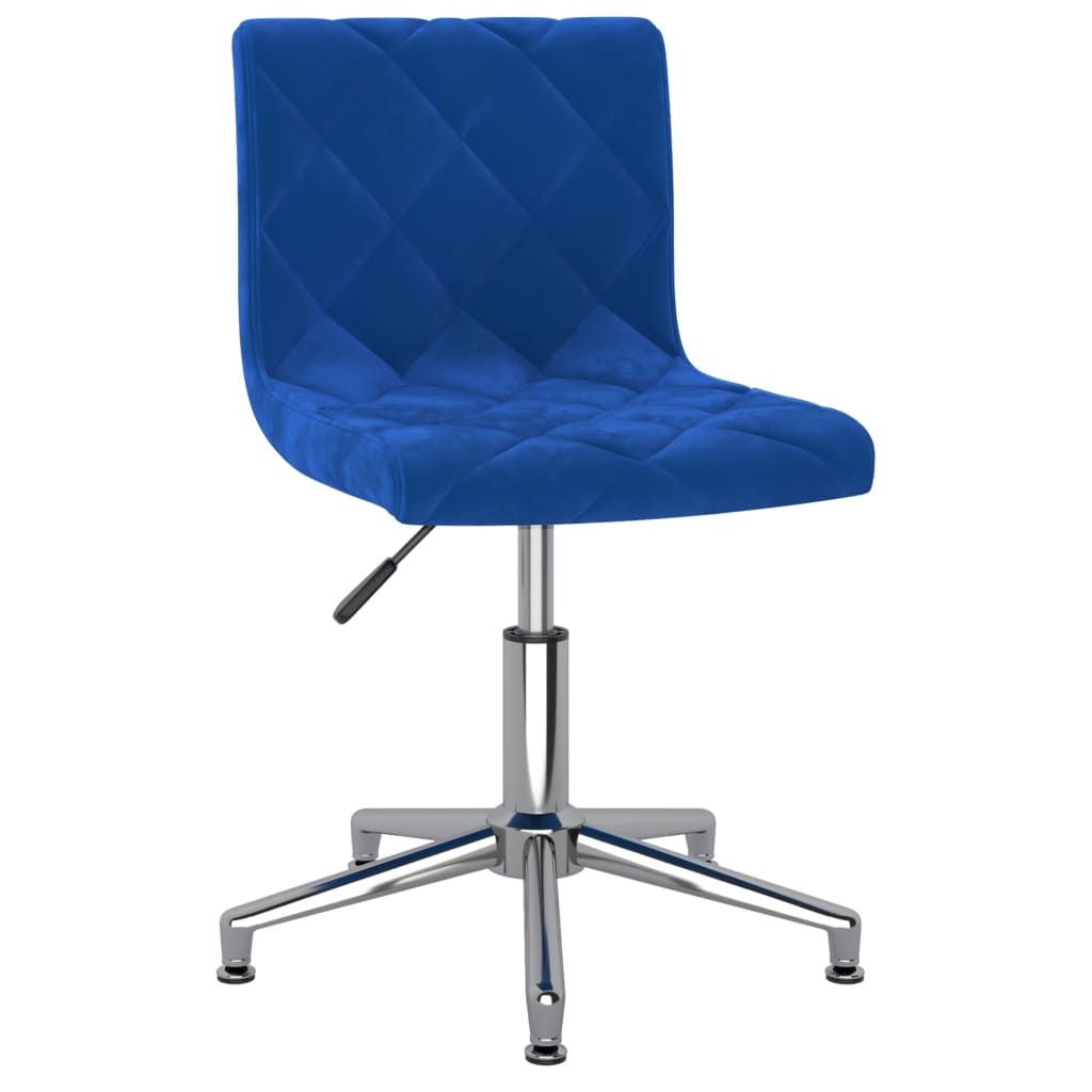Bürostuhl Drehbar Blau Samt