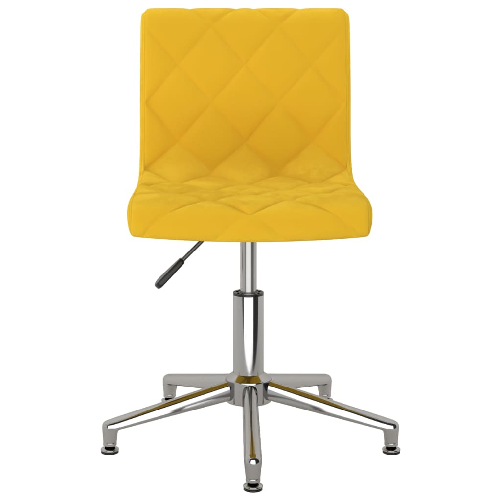 Bürostuhl Drehbar Senfgelb Samt