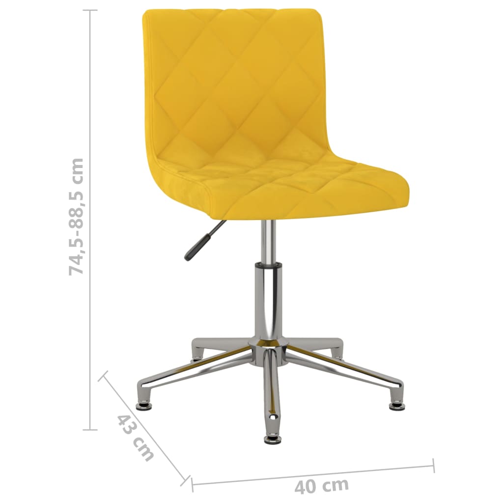 Bürostuhl Drehbar Senfgelb Samt