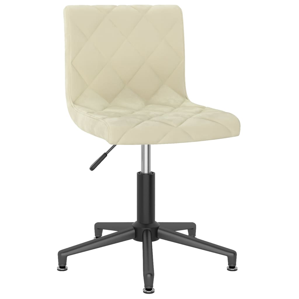 Bürostuhl Drehbar Creme Samt