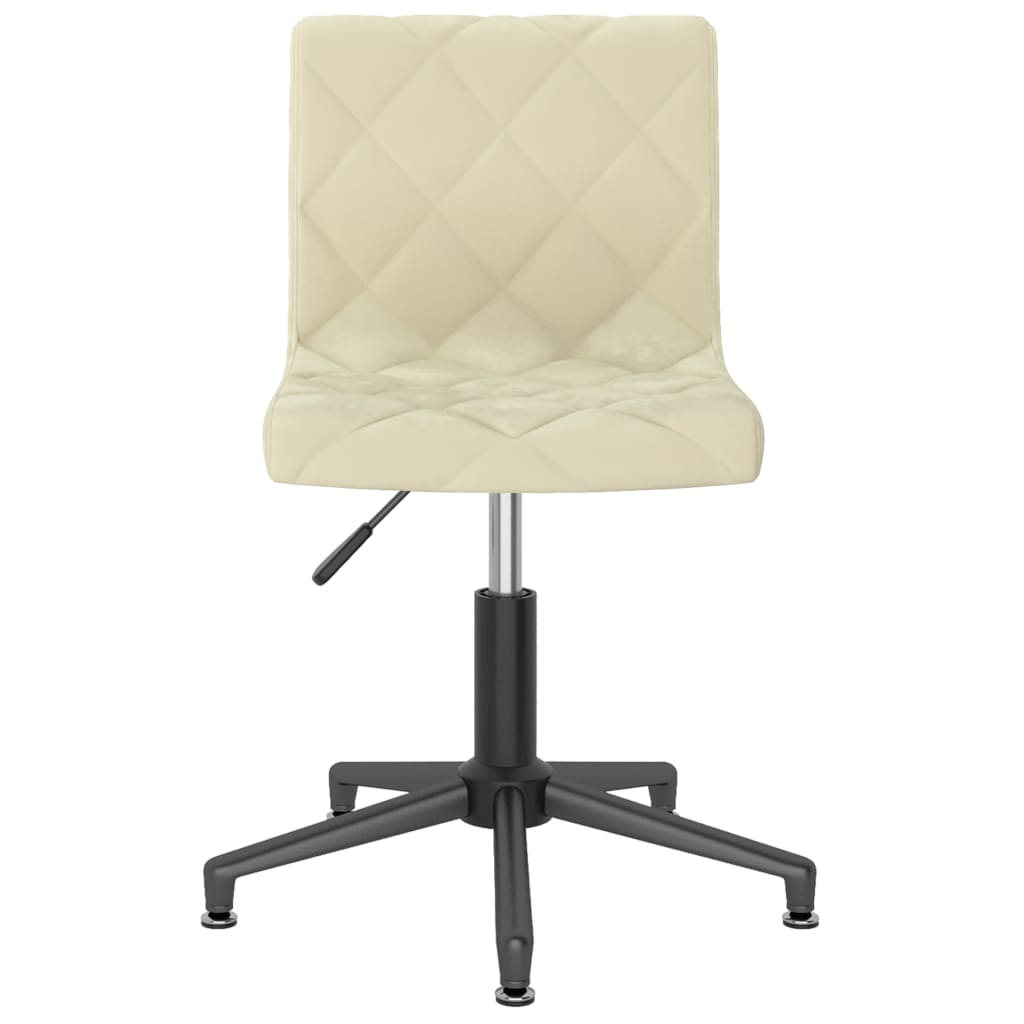Bürostuhl Drehbar Creme Samt