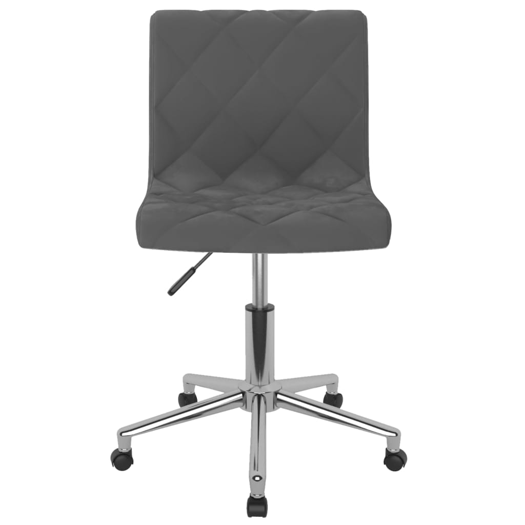 Bürostuhl Drehbar Dunkelgrau Samt