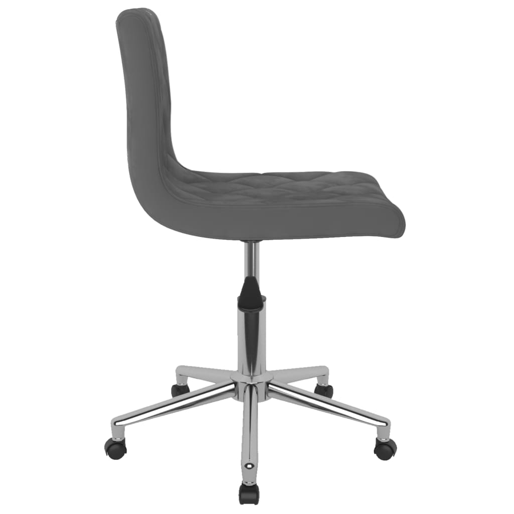 Bürostuhl Drehbar Dunkelgrau Samt
