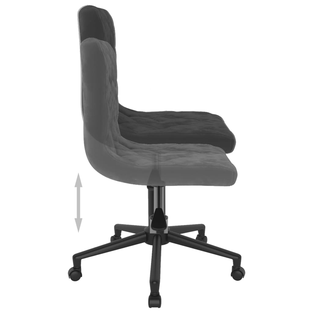 Bürostuhl Drehbar Schwarz Samt