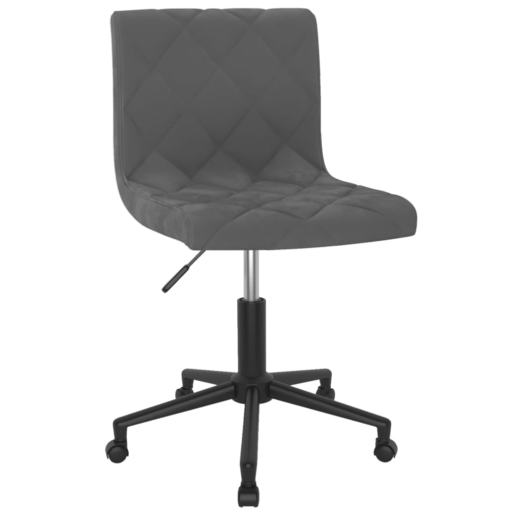 Bürostuhl Drehbar Dunkelgrau Samt
