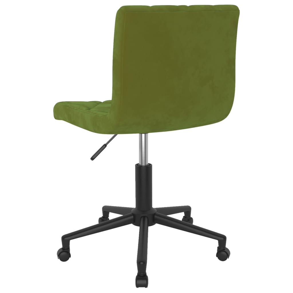 Bürostuhl Drehbar Hellgrün Samt