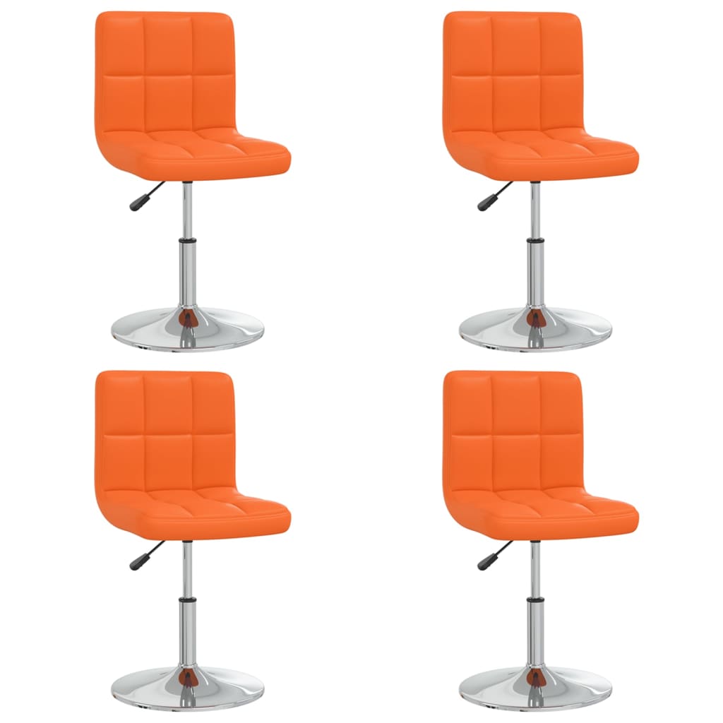 Esszimmerstühle 4 Stk. Orange Kunstleder