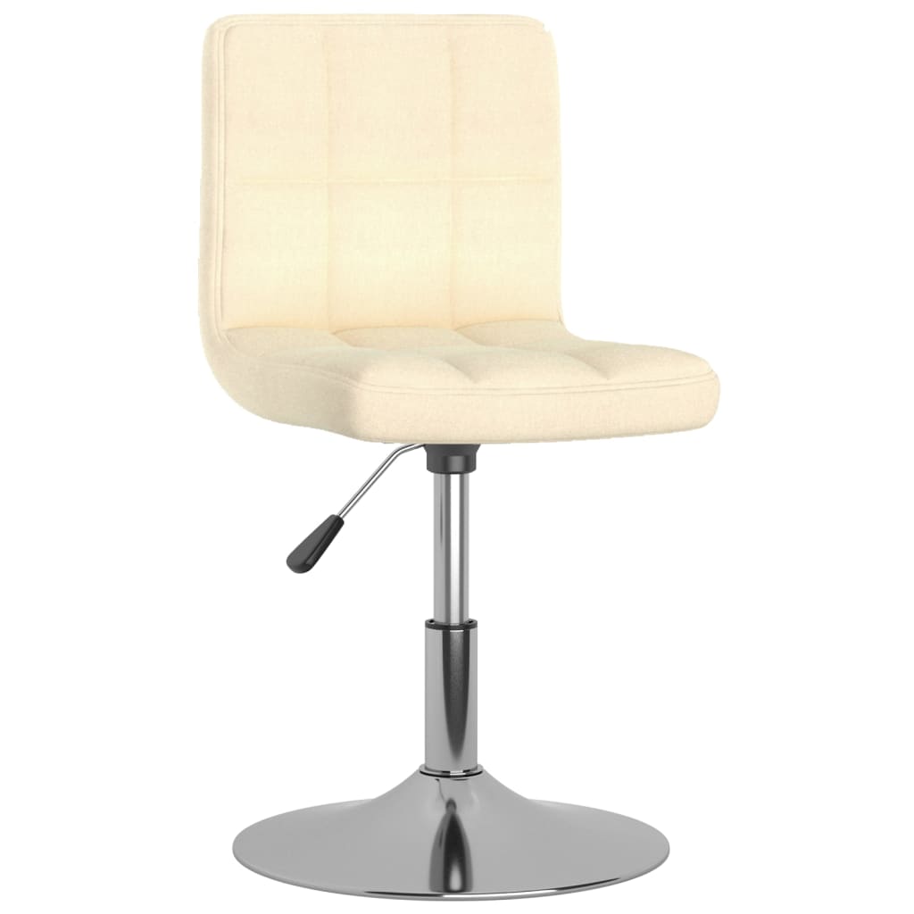 Dining chairs 2 pcs. Swivel cream fabric