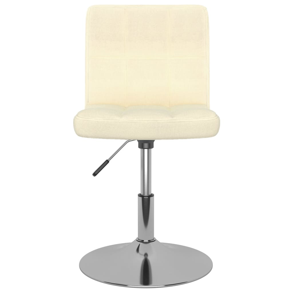 Dining chairs 2 pcs. Swivel cream fabric