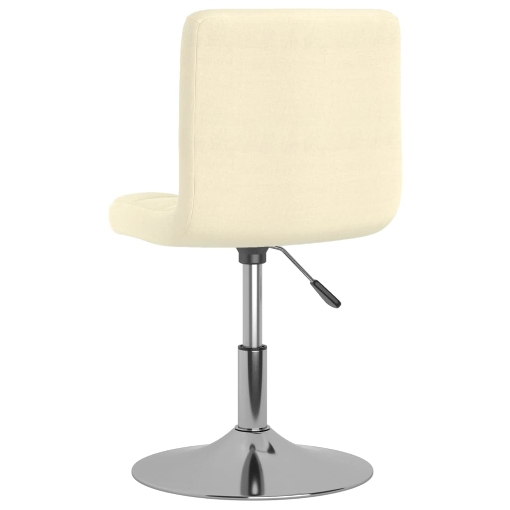 Dining chairs 2 pcs. Swivel cream fabric