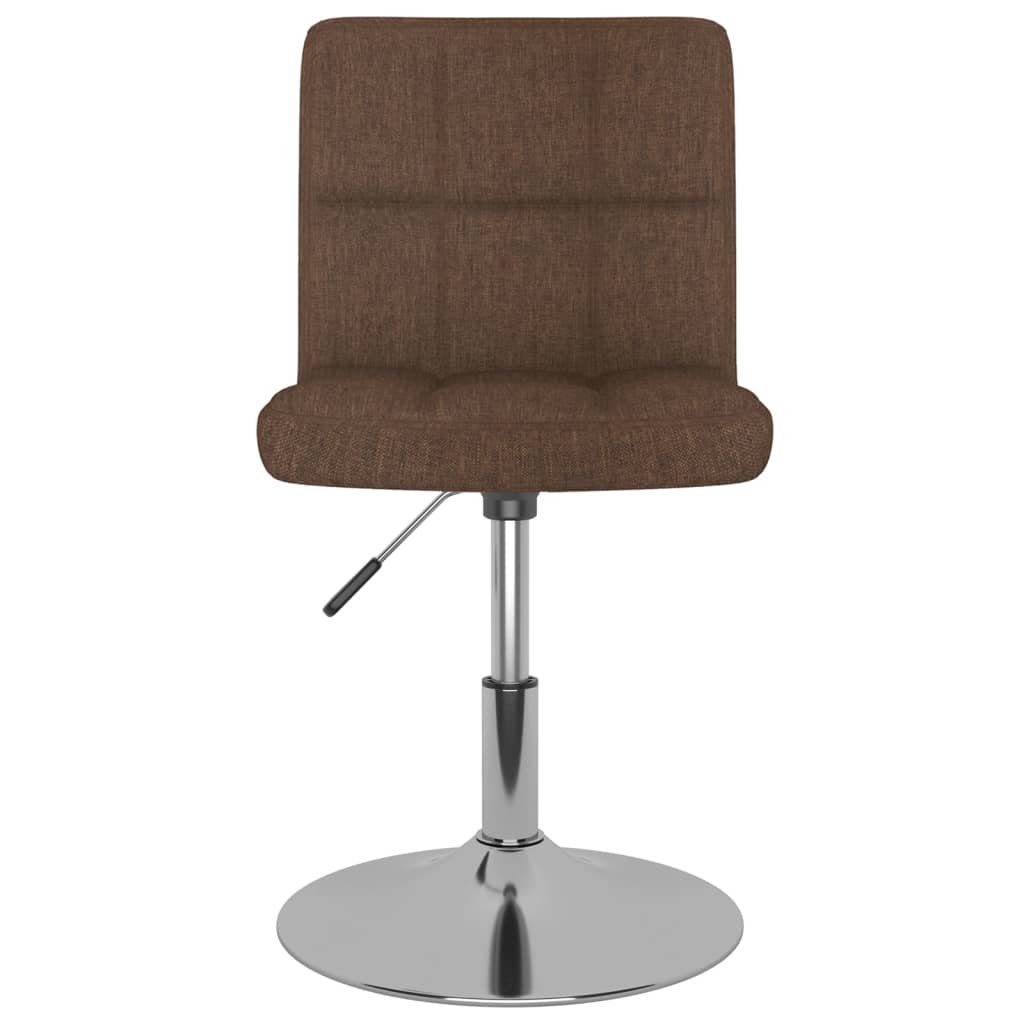 Dining Chairs 2 pcs. Swivel Brown Fabric