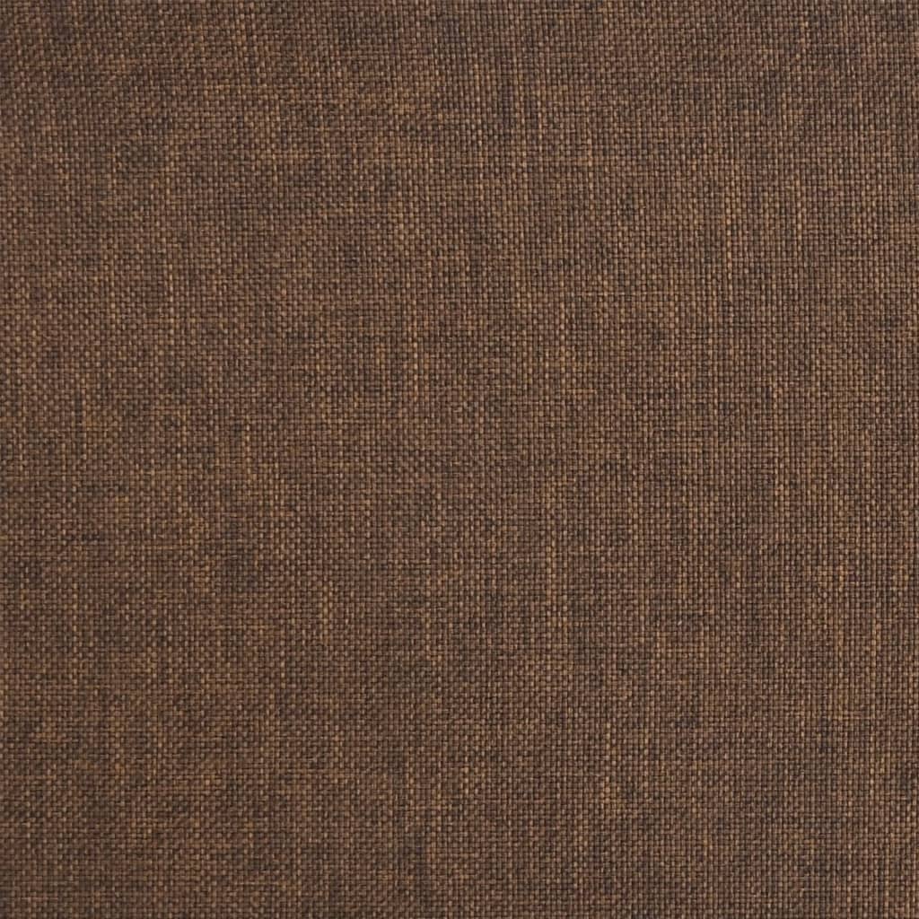 Dining Chairs 2 pcs. Swivel Brown Fabric