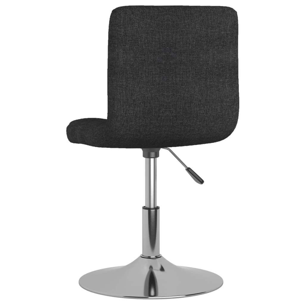 Dining Chairs 2 pcs. Swivel Black Fabric