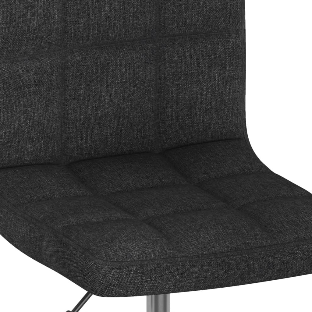Dining Chairs 2 pcs. Swivel Black Fabric